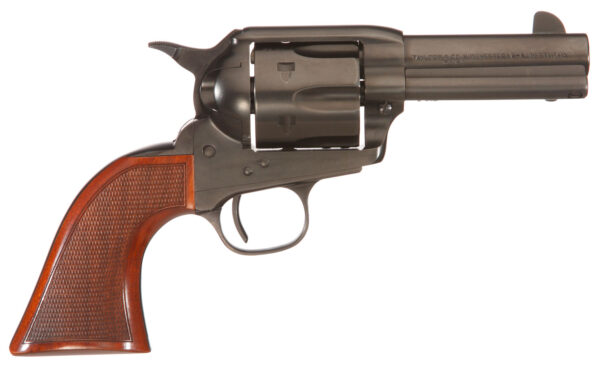 Taylors & Company 550884DE Runnin Iron Black Rock 45 Colt (LC) Caliber with 3.50" Barrel, 6rd Capacity Cylinder, Overall Black Nitride Finish Steel, Checkered Walnut Grip & Overall Taylor Polish — view 1