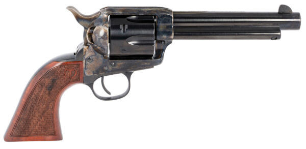 Taylors & Company 550811 Smoke Wagon  357 Mag Caliber with 5.50" Blued Finish Barrel, 6rd Capacity Blued Finish Cylinder, Color Case Hardened Finish Steel Frame & Checkered Walnut Grip — view 1