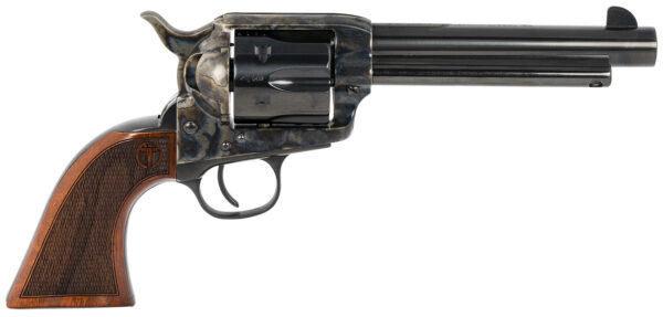 Taylors & Company 550815 Smoke Wagon  44-40 Win Caliber with 5.50" Blued Finish Barrel, 6rd Capacity Blued Finish Cylinder, Color Case Hardened Finish Steel Frame & Checkered Walnut Grip — view 1