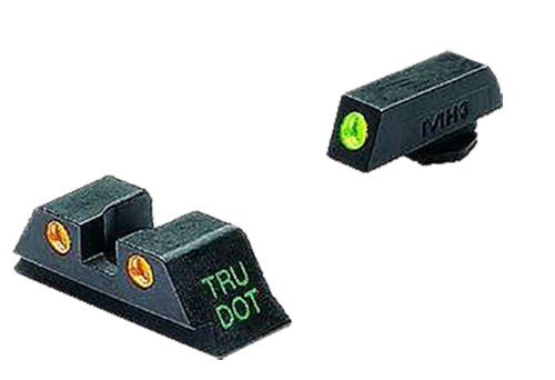 Meprolight USA 102223301 Tru-Dot Sight Set Green Tritium Front/Orange Tritium Rear, Compatible w/Glock 10mm/45 ACP — view 1