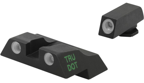 Meprolight USA 102263301 Tru-Dot Sight Set Green Tritium Front/Orange Tritium Rear/Black Frame, Compatible w/ Glock 26/27, Post/Dovetail Mount — view 1