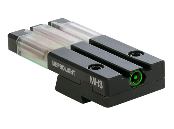 Meprolight USA 631253108 FT Bullseye Rear Sight Green/Tritium Fiber Optic, Black Frame, Fits HK VP9/HK45/HK45C/P30/SFP9 (Non-OR Models), Dovetail Mount — view 1