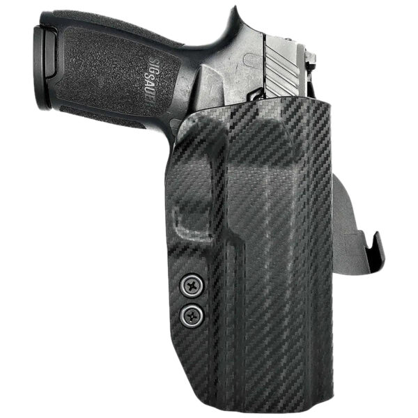 Rounded Gear SSRP320FSCFRHOWBPDL  Paddle Holster OWB Black Carbon Fiber Kydex Fits Sig Sauer P320 Right Hand — view 1