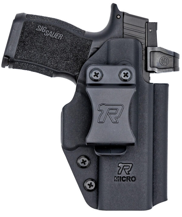 Rounded Gear RGUNVRSLCMPCTBLK Universal Kydex  IWB Black Kydex Belt Clip Fits Compact Sized Handguns Right Hand — view 1