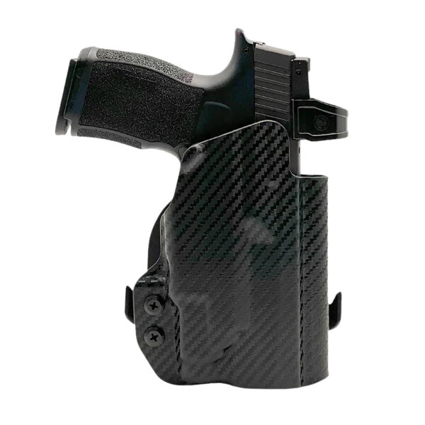 Rounded Gear SSRP365TLR7CFRHOWBPDL  Paddle Holster OWB Black Carbon Fiber Kydex Fits Sig P365 Right Hand — view 1