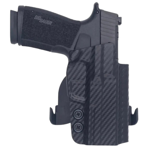 Rounded Gear SSRP365XMACROTLR7SUBCF  Paddle Holster OWB Black Carbon Fiber Kydex Fits Sig P365 X Macro Right Hand — view 1