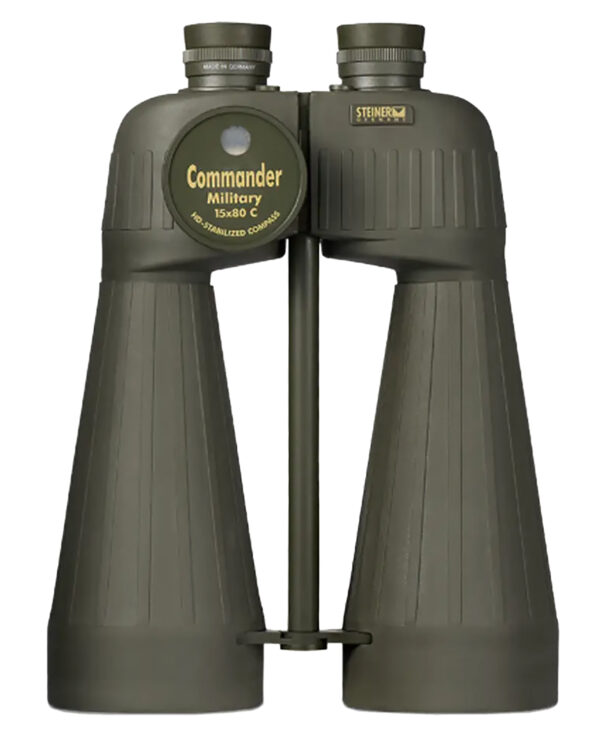 Steiner 2693 M1580 Reticle & Compass 15x80mm Range Finding Reticle Floating Prism Sports-Auto Focus, OD Green Makrolon w/Rubber Armor Features Compass — view 1