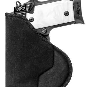 Sentry 35WB02BK HexGrip  IWB Black Nylon Pocket Fits Sm Revolver, Except 5 Shot Fits 2-3" Barrel Ambidextrous