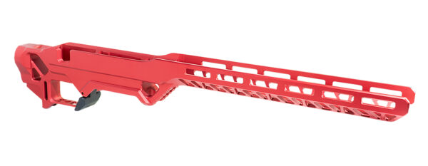 Timber Creek Outdoors ERCR7SAR Enforcer Rifle Chassis Red Aluminum SA Rem700 Action Right — view 1