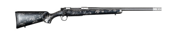 Christensen Arms 8010631600 Ridgeline FFT TI 6.8 Western 3+1 20" Carbon Fiber Threaded Barrel, Stainless Titanium Rec, Black with Gray Accents Stock — view 1