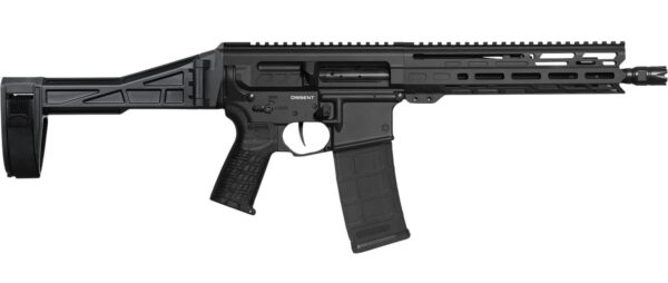 CMMG 30AC50F-AB Dissent MK4 300 Blackout 30+1 10.50" Black Nitride Threaded Barrel, 5.50" M-LOK Handguard, Black Armor Cerakote Aluminum Picatinny Rail Receiver, Black CMMG Zeroed Grip — view 1