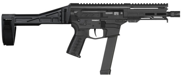 CMMG DISSENT MKGS PISTOL 9MM 6.5 ARMOR BLK BRACE — view 1