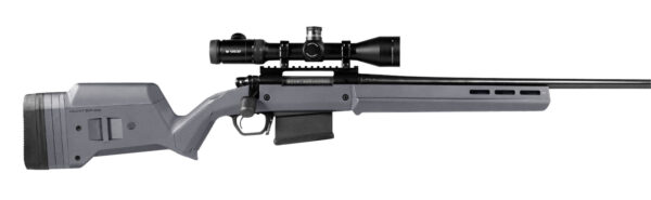Magpul MAG931-GRY Hunter American Stock Fixed with Aluminum Bedding & Adjustable Comb Stealth Gray Synthetic for Ruger American SA — view 1