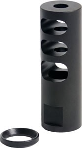 YHM LOW PROFILE MUZZLE BRAKE - 5.56MM FOR 1/2X28 THREADS — view 2