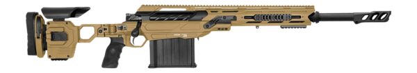 Cadex Inc CDX50DUAL50206BR20I2J5 CDX-50 Tremor 50 BMG 5+1 20.60" Black DLC Match Grade Threaded Barrel, Black DLC Aluminum Receiver w/Picatinny Rail, Adjustable Folding Hybrid Tan Stock, Black Polymer — view 1