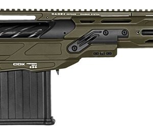 Cadex Inc CDX50DUAL50206BR20I2J5 CDX-50 Tremor 50 BMG 5+1 20.60" Black DLC Match Grade Threaded Barrel, Black DLC Aluminum Receiver w/Picatinny Rail, Adjustable Folding OD Green Stock, Black Polymer G
