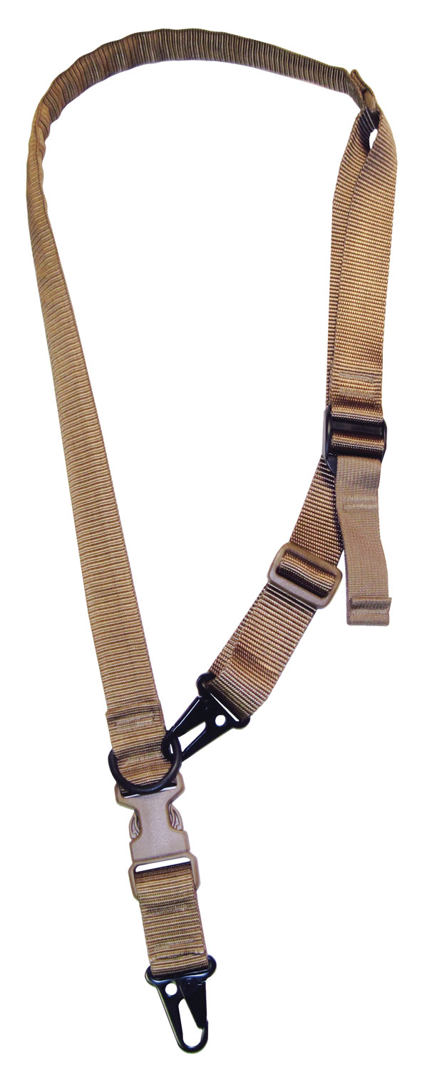 Tacshield T6030CY Warrior 2-in-1 Sling Coyote Tan Webbing Padded Fast Adjust Rifle/Shotgun — view 1