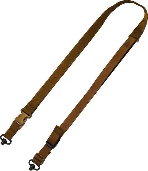 TAC SHIELD TACTICAL 2 POINT QD SLING W. FAST ADJ. COYOTE 1.25IN — view 1