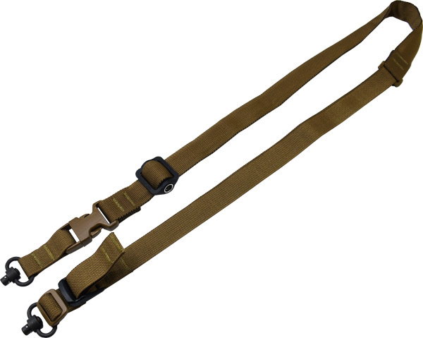 TAC SHIELD SLING 2N1 WARRIOR - QD PUSH BUTTON PADDED COYOTE — view 1