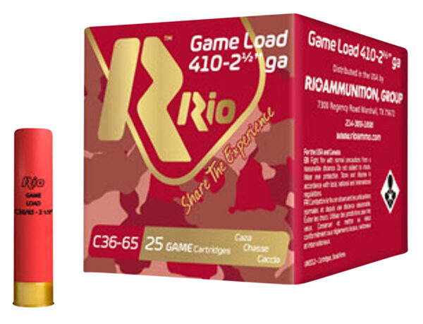 Rio Ammunition RC368 Game Load Heavy Field 410Gauge 2.50" 1/2oz 8Shot 25 Per Box/10 Case — view 1