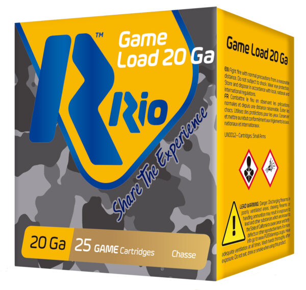 Rio Ammunition RC208 Game Load  20Gauge 2.75" 1oz 8Shot 25 Per Box/10 Case — view 1