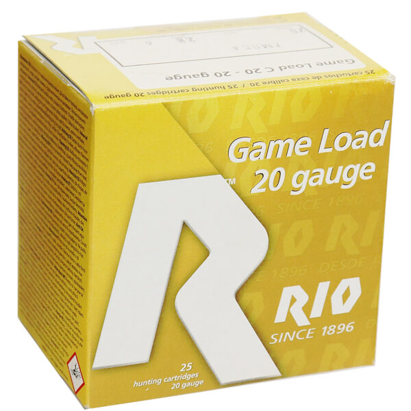 Rio Ammunition RC20MGN6 Game Load  20Gauge 3" 1 1/4oz 6Shot 25 Per Box/10 Case — view 1