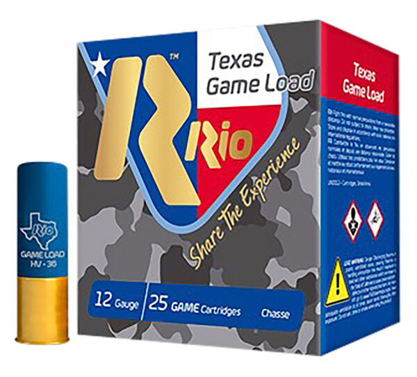 Rio Ammunition TGHV368TX Texas Game Load High Velocity 12 Gauge 2.75" 1 1/4 oz 8 Shot 25 Per Box/ 10 Case — view 1