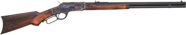 CIMARRON 1873 DELUXE 357/38 - 24" OCTAGON CC/BLUED PG WALNUT — view 1