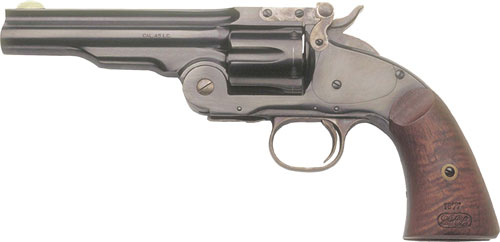 CIMARRON NO.3 SCHOFIELD 38SPC - 5" FS BLUED WALNUT — view 1
