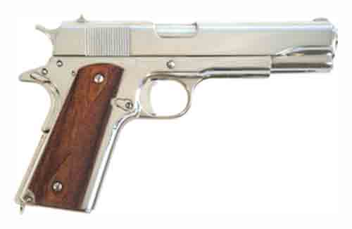 CIMARRON 1911A1 45ACP 5" FS - 8-SHOT POLISHED NICKEL WALNUT — view 1