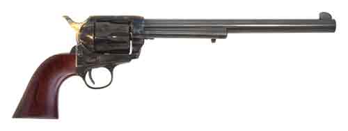 CIMARRON WYATT EARP 45LC OM - FS 10" CC/BL WALNUT W/O BADGE — view 1
