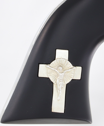 CIMARRON HOLY SMOKER 357MAG FS - 4.75" WHITE/SILVER CROSS BLACK — view 1