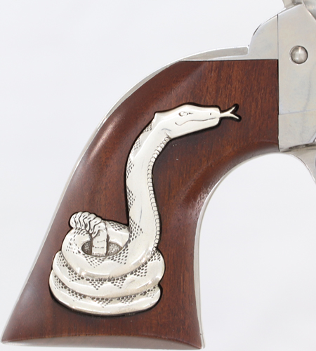 CIMARRON MAN W/NO NAME 357 MAG - FRONTIER 4.75" SILVER SNAKE — view 1