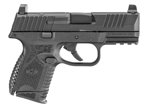 FN 66100571 509C MRD 9mm Luger 15+1/12+1, 3.70" Black Recessed Target Crown Steel Barrel, Black PVD Optic Ready/Serrated Steel Slide & Polymer Frame w/Picatinny Rail, Ambidextrous — view 1