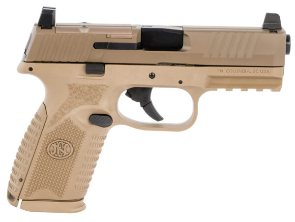 FN 66100741 509M MRD Mid-Size 9mm Luger 15+1 4" Black Recessed Crown Barrel, Flat Dark Earth PVD Optic Ready/Serrated Steel Slide, Flat Dark Earth Polymer Frame w/Picatinny Rail, Ambidextrous — view 1