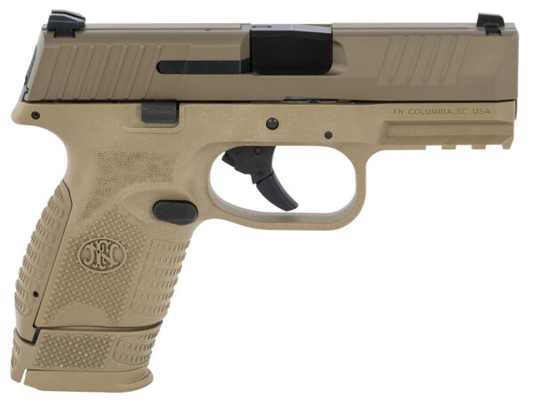 FN 66100818 509 Compact 9mm Luger 3.70" Barrel 12+1 Or 15+1, Flat Dark Earth Polymer Frame With Mounting Rail, Flat Dark Earth Stainless Steel Slide,  No Manual Safety — view 1
