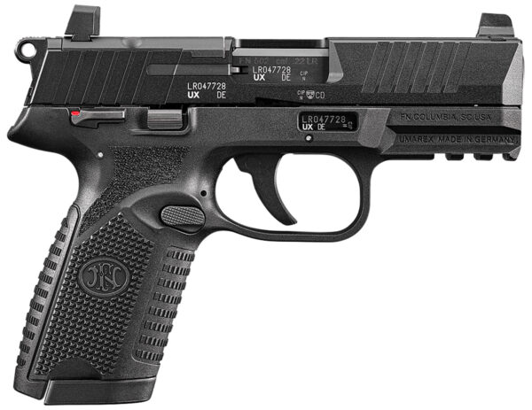 FN 66101013 502 MRD Full Size 22 LR 10+1 4" Black Target Crown Steel Barrel/Black PVD Optic Ready/Serrated Slide/Black Polymer Frame w/Accessory Rail/Black Textured Polymer Grips Ambidextrous — view 1