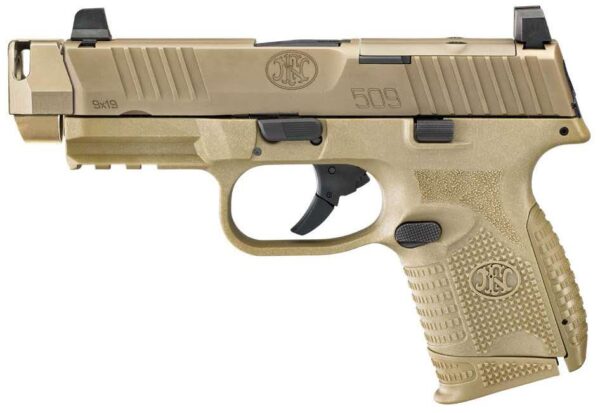 FNH FN 509 C MRD HGA 9MM 4.02IN BBL NMS FDE 2/10RD COMPENSATED — view 1