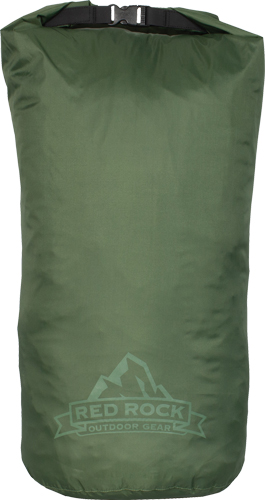RED ROCK ROLL TOP DRY BAG - 25 LITER WATERPROOF OD GREEN — view 1