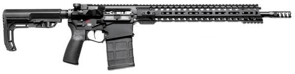 Patriot Ordnance Factory 01581 Revolution  308 Win,7.62x51mm NATO 16.50" 20+1 Black Hard Coat Anodized 6 Position MFT BMS Minimalist Stock — view 1