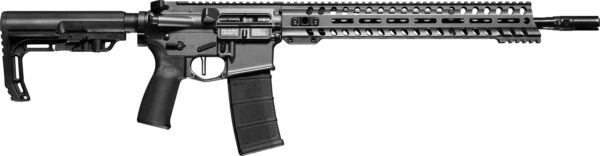 Patriot Ordnance Factory 01649 Minuteman Direct Impingement *CA Compliant 5.56x45mm NATO 16.50" 10+1 Tungsten Rec/14.5" M-Lok Handguard Black Nitride Barrel Black Polymer 6 Position MFT Stock & Grip — view 1