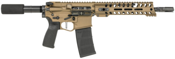 Patriot Ordnance Factory 01797 Renegade + Direct Impingement 300 Blackout 30+1 10.50" Black Nitride Aluminum Barrel, 9" M-LOK Handguards, Burnt Bronze Aluminum Buffer Tube, Black Polymer Grips — view 1