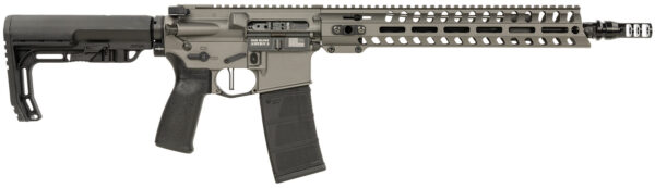Patriot Ordnance Factory 02046 Minuteman  5.56x45mm 30+1 13.75" Black Steel Threaded Barrel, Tungsten Cerakote Receiver, 13" Renegade Rail Handguard — view 1