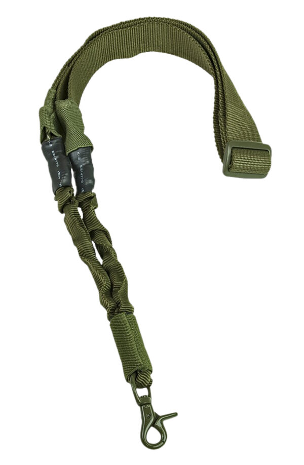 NcStar AARS1PG Single Point Sling  Green Nylon 44"-60" OAL Adjustable Bungee — view 1