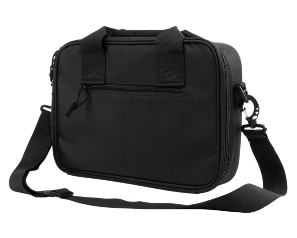 NcStar CPDX2971B VISM Double Pistol Range Bag w/ Mag Pouches Loop Fasteners Zippers Padding & Black Finish — view 1