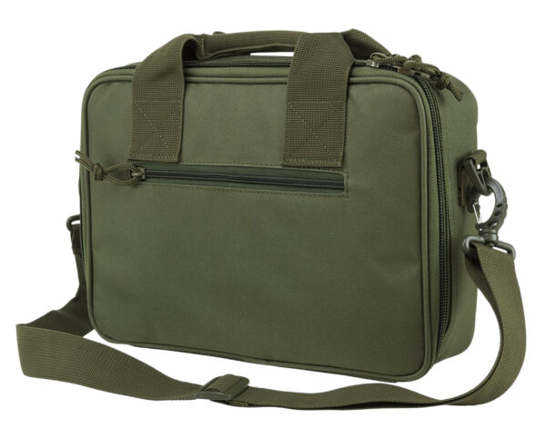 NcStar CPDX2971G VISM Double Pistol Range Bag w/Mag Pouches Heavy Duty Lockable Zippers For Compliance Padded Carry Handle Adjustable Shoulder Strap Green — view 1