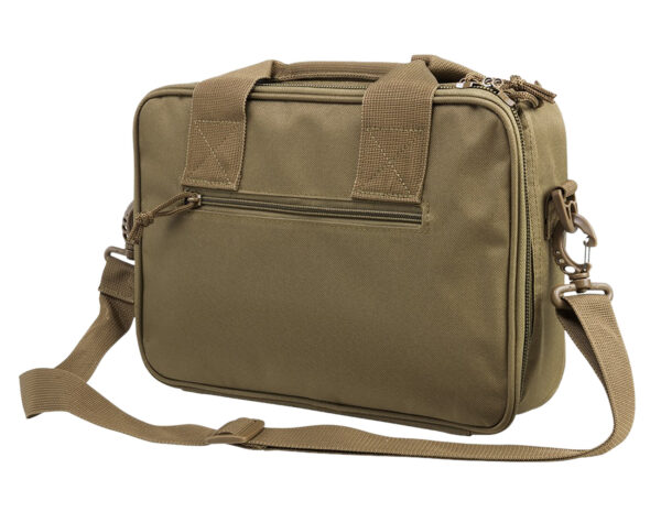 NcStar CPDX2971T VISM Double Pistol Range Bag w/ Mag Pouches Loop Fasteners Zippers Padding & Tan Finish — view 1