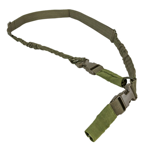 NcStar AARS21PG VISM Sling Green Nylon Strap w/Elastic Shock-Cord 55"-72" OAL Adjustable Bungee — view 1