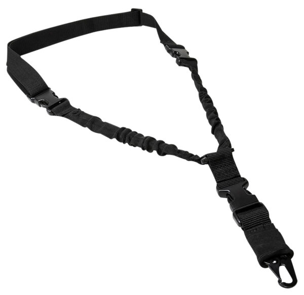 NcStar ADBS1PB Single Point Sling Deluxe Black Nylon 30"-38" Adjustable Bungee — view 1