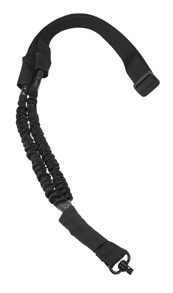 NcStar AQDBS1B VISM 1 Point Sling Black Nylon Strap w/Elastic Shock-Cord 46"-64" OAL Adjustable Bungee — view 1